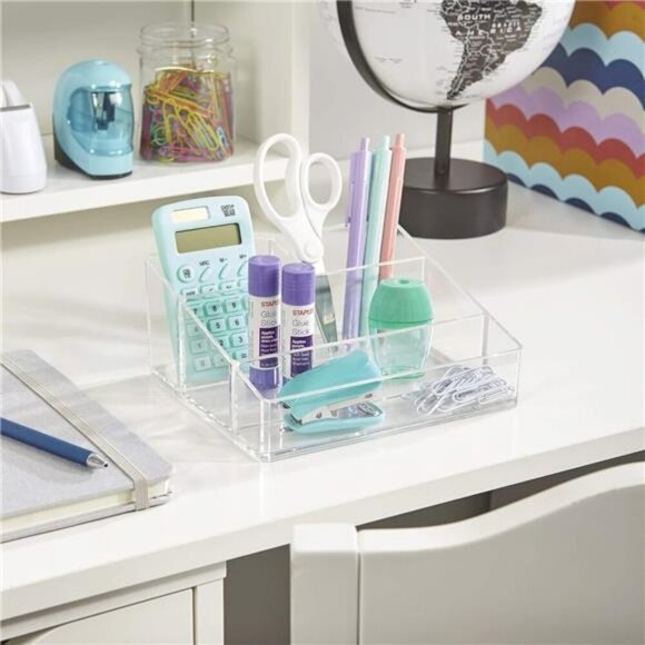 STORi Clear Makeup Organizer Acrylic Vanity Brush Holder Beauty Storage Bin - Picture 4 of 7